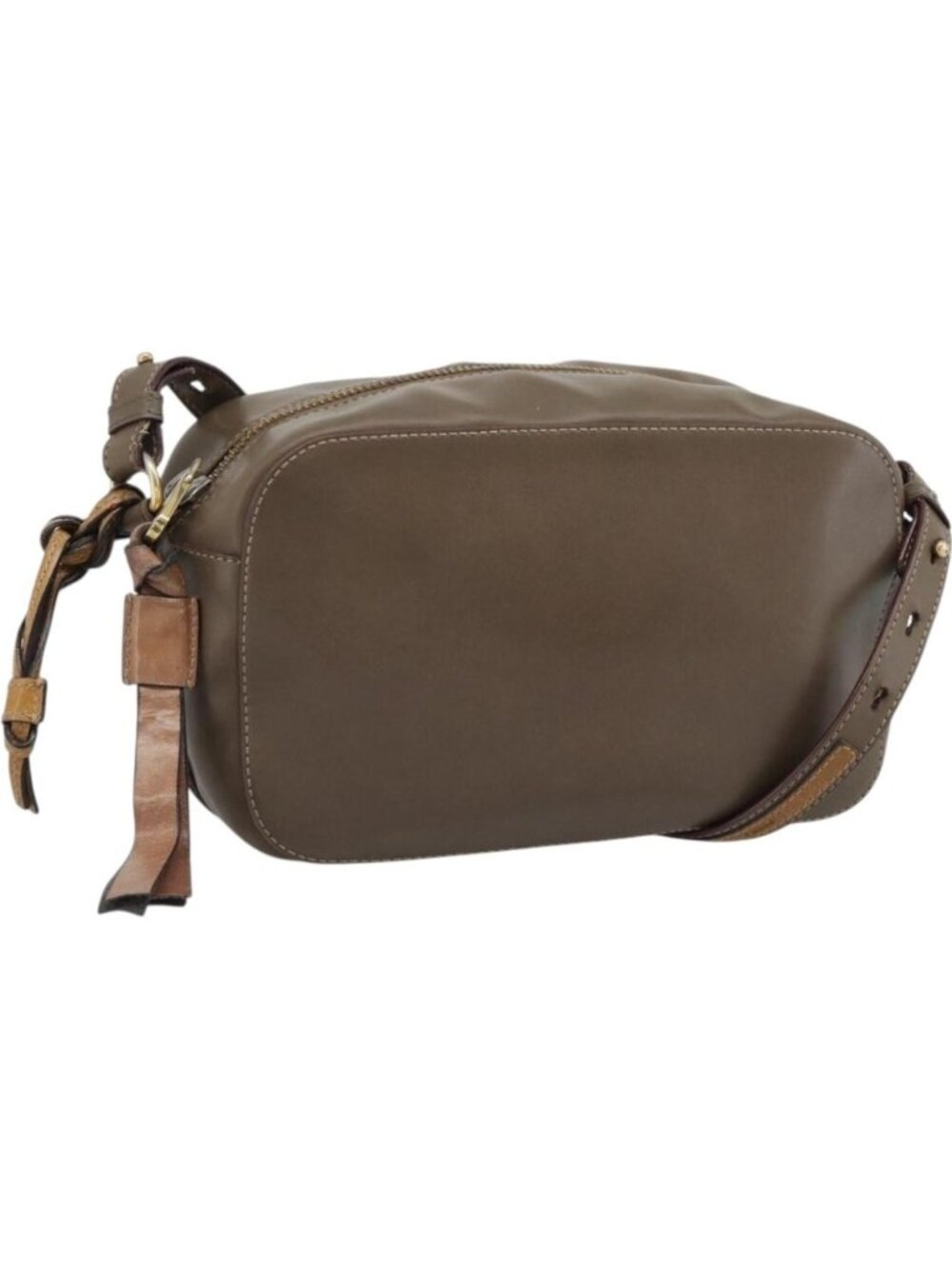 Chloe Shoulder Bag Leather Brown Gold